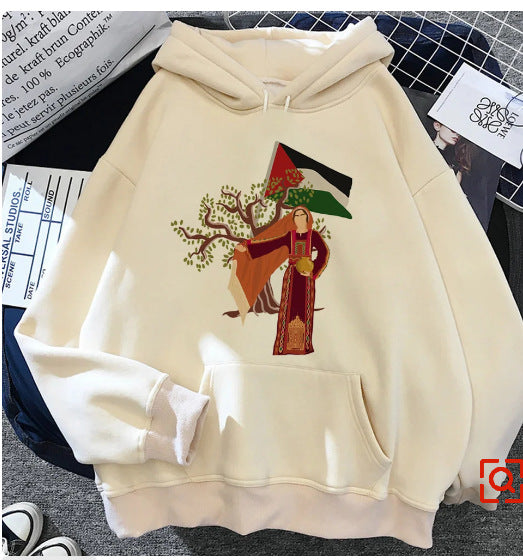 Palestine Hoodie Women Designer Graphic Female